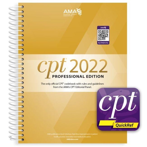 Бумажная книга «CPT Professional 2022 and CPT QuickRef app bundle», автор Американская медицинская ассоциация - фото №1