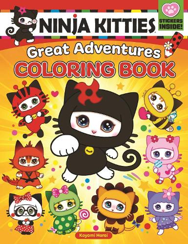 Бумажная книга «Ninja Kitties Great Adventures Coloring Book», автор Кайоми Хараи - фото №1