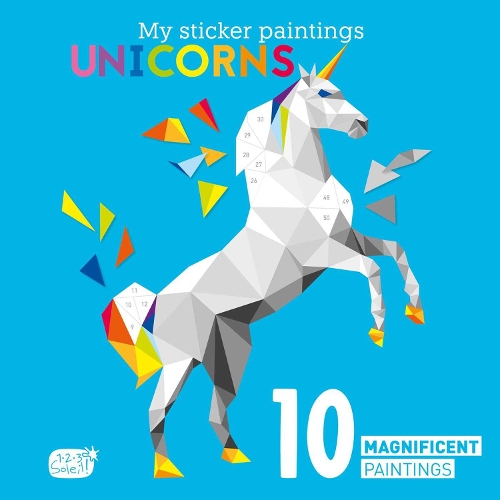 Паперова книга «My Sticker Paintings: Unicorns: 10 Magnificent Paintings», автор Clorophyl Editions - фото №1