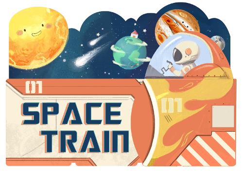 Паперова книга «Space Train», автор Кристофер Роббинс - фото №1