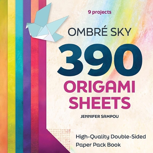 Бумажная книга «Ombré Sky 390 Origami Sheets: High-Quality Double-Sided Paper Pack Book», автор Дженнифер Сампу - фото №1