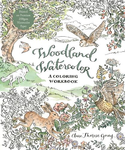 Бумажная книга «Woodland Watercolor: A Coloring Workbook», автор Клэр Тереза Грэй - фото №1