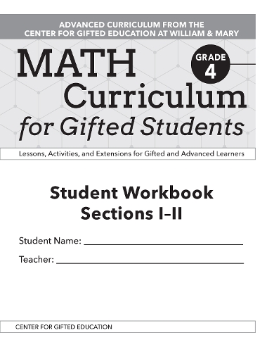 Бумажная книга «Math Curriculum for Gifted Students: Lessons, Activities, and Extensions for Gifted and Advanced Learners, Student Workbooks, Sections I-II (Set of 5): Grade 4», авторов Clg Of William And Mary/Ctr Gift Ed, Молли Брайан Тэлбот - фото №1
