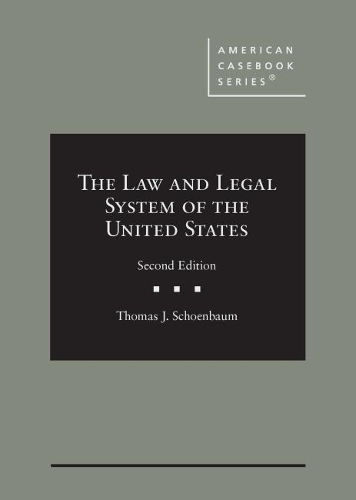 Бумажная книга «The Law and Legal System of the United States», автор Томас Дж. Шенбаум - фото №1