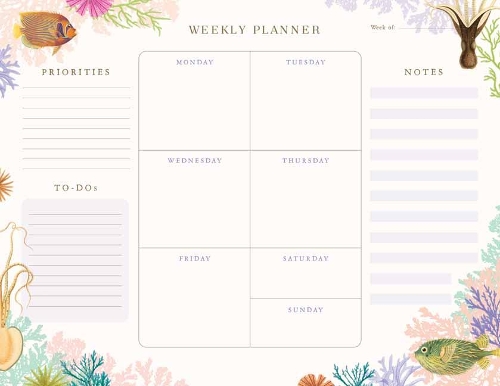 Паперова книга «Art of Nature: Under the Sea Weekly Planner Notepad», автор Insight Editions - фото №1