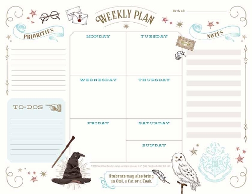 Паперова книга «Harry Potter: Weekly Planner Notepad», автор Insight Editions - фото №1