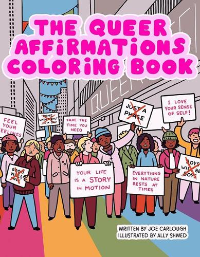 Бумажная книга «Queer Affirmations Coloring Book», автор Джо Карлоу - фото №1