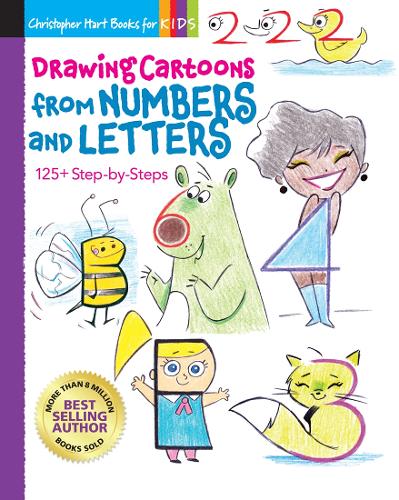 Паперова книга «Drawing Cartoons from Numbers and Letters: 125+ Step-by-Steps», автор Крістофер Харт - фото №1