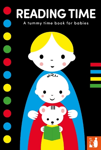 Паперова книга «Reading Time: A high-contrast fold-out tummy time book with first words for babies», автор Мама Мейкс Букс - фото №1