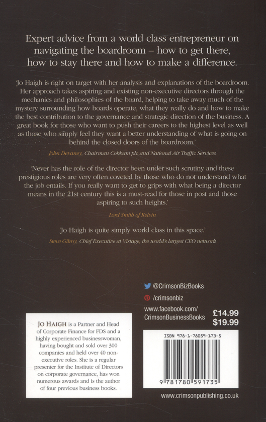 Бумажная книга «The Keys to the Boardroom. How to Get There and How to Stay There», автор Джо Хей - фото №1