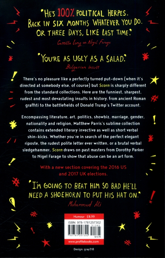 Паперова книга «Scorn: The Wittiest and Wickedest Insults in Human History», автор Меттью Перріс - фото №1
