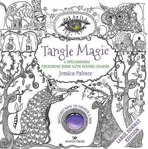 Бумажная книга «Tangle Magic (large format edition): A Spellbinding Colouring Book with Hidden Charms», автор Джессика Палмер - фото №1
