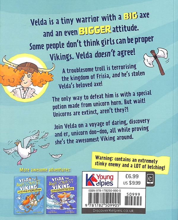 Бумажная книга «Velda the Awesomest Viking and the Wild Unicorn Chase. Book 3», автор Дэвид Макфейл - фото №1