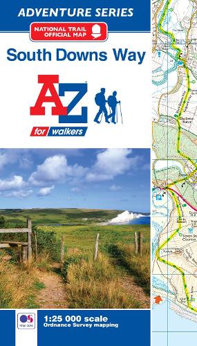 Бумажная книга «South Downs Way National Trail Official Map: With Ordnance Survey Mapping», автор A-Z Maps - фото №1