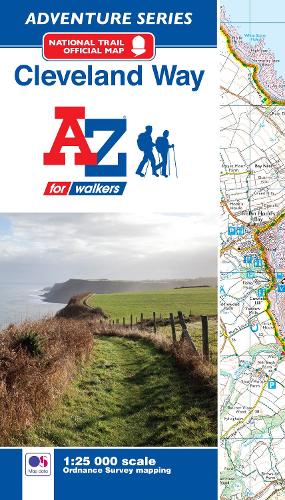 Бумажная книга «Cleveland Way National Trail Official Map: With Ordnance Survey Mapping», автор A-Z Maps - фото №1