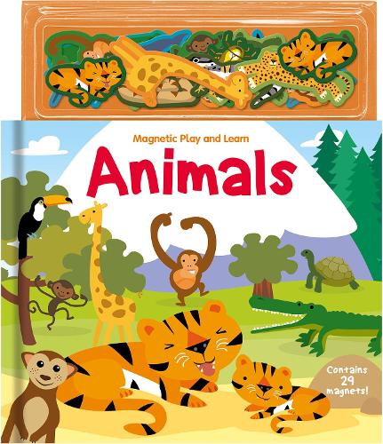 Бумажная книга «Magnetic Play and Learn Animals», автор Нат Ламберт - фото №1