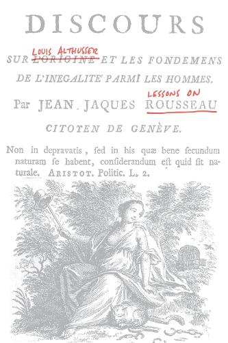 Паперова книга «Lessons on Rousseau», автор Луї Альтюссер - фото №1