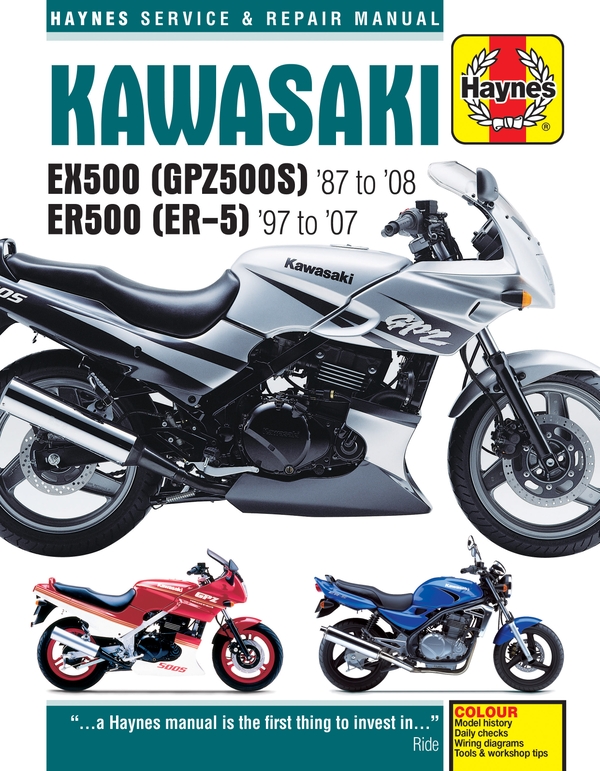Паперова книга «Kawasaki EX500 (GPZ500S) & ER500 (ER-5) (87 - 05)», автор Haynes Publishing - фото №1
