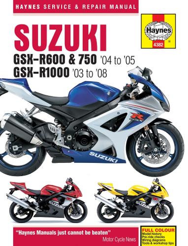 Бумажная книга «Suzuki GSX-R600/750 (04 - 05) & GSX-R1000 (03 - 08) Haynes Repair Manual», автор Haynes Publishing - фото №1
