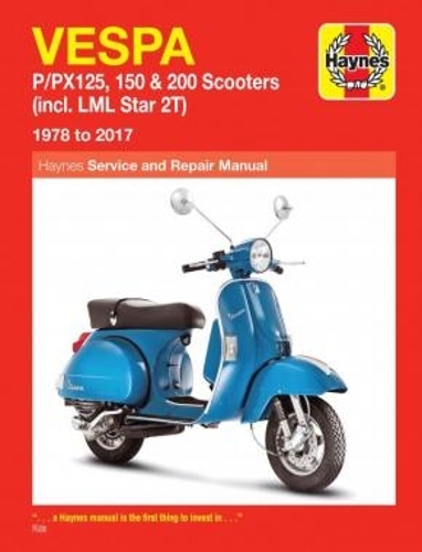 [object Object] «Vespa P/PX125, 150 & 200 Scooters (incl. LML Star 2T) (78-17)», автор Haynes Publishing - фото №1