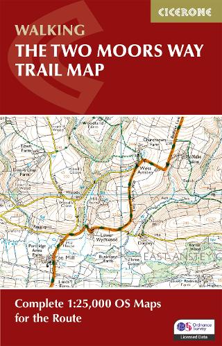 Бумажная книга «The Two Moors Way Trail Map: Complete 1:25,000 OS Maps for the Route», автор Сью Виккарс - фото №1