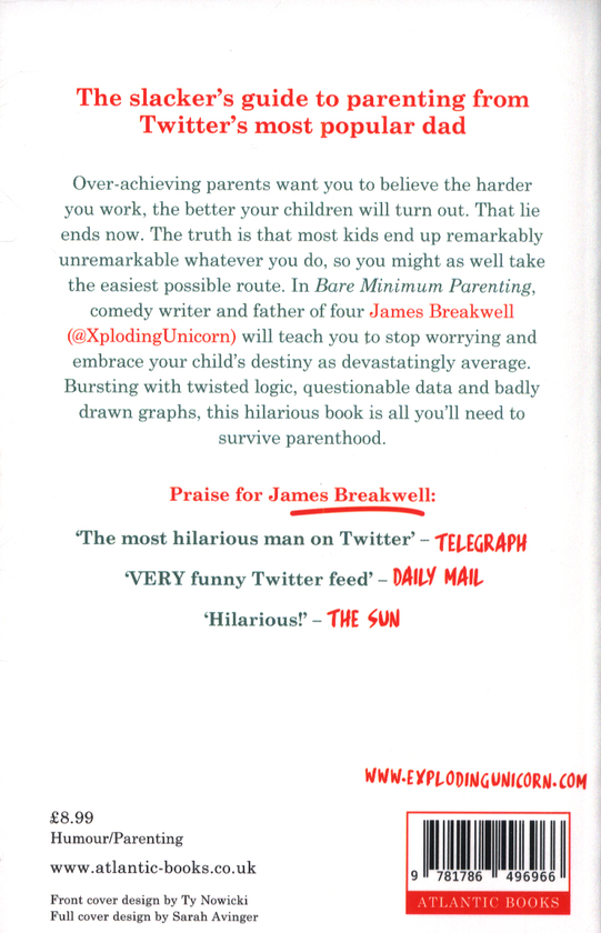 Бумажная книга «Bare Minimum Parenting. The Ultimate Guide to Not Quite Ruining Your Child», автор Джеймс Бреаквелл - фото №1