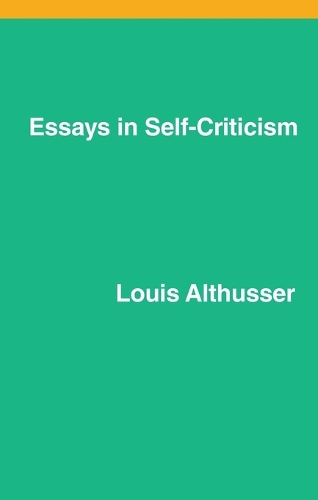 Бумажная книга «Essays on Self-Criticism», автор Луи Альтюссер - фото №1