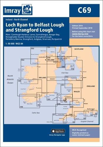 Бумажная книга «Imray Chart C69: Loch Ryan to Belfast Lough and Strangford Lough», автор Имрей Имрей - фото №1