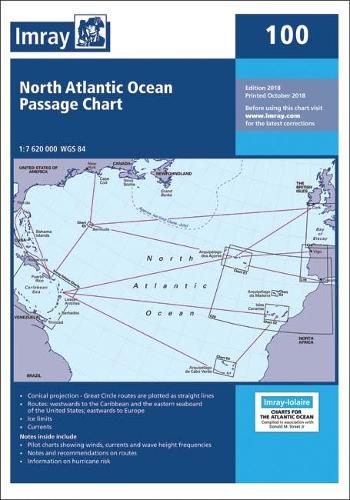 Паперова книга «Imray Chart 100: North Atlantic Ocean Passage Chart», автор Імрей Імрей - фото №1