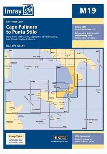Паперова книга «Imray Chart M19: Capo Palinuro to Punta Stilo», автор Імрей Імрей - фото №1
