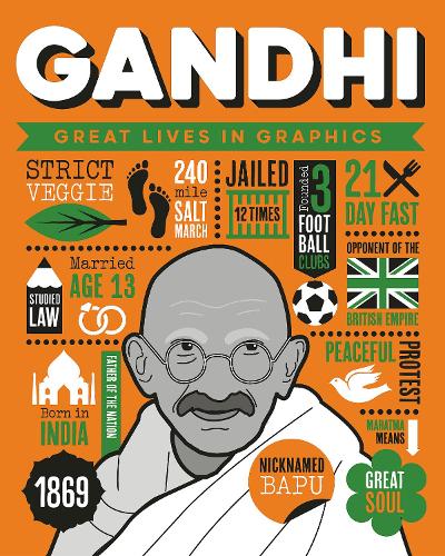 Бумажная книга «Great Lives in Graphics: Gandhi» - фото №1