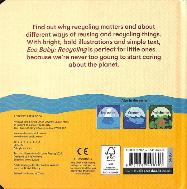 Бумажная книга «Eco Baby. Recycling», автор Лорна Фрейтаг - фото №1