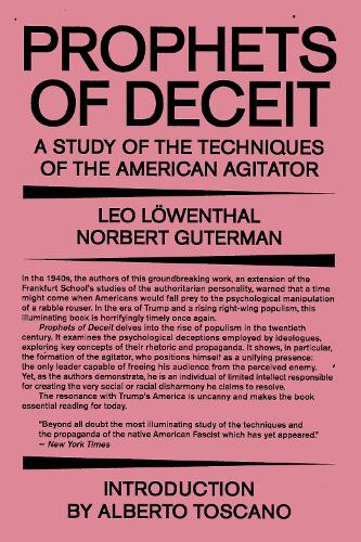 Бумажная книга «Prophets of Deceit: A Study of the Techniques of the American Agitator», авторов Лео Ловенталь, Норберт Гутерман - фото №1
