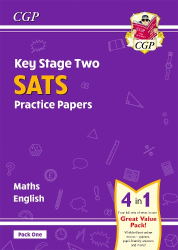 Бумажная книга «KS2 Maths & English SATS Practice Papers: Pack 1 - for the 2024 tests (with free Online Extras)», автор CGP Books - фото №1