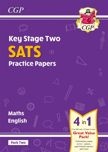 Бумажная книга «KS2 Maths & English SATS Practice Papers: Pack 2 - for the 2024 tests (with free Online Extras)», автор CGP Books - фото №1