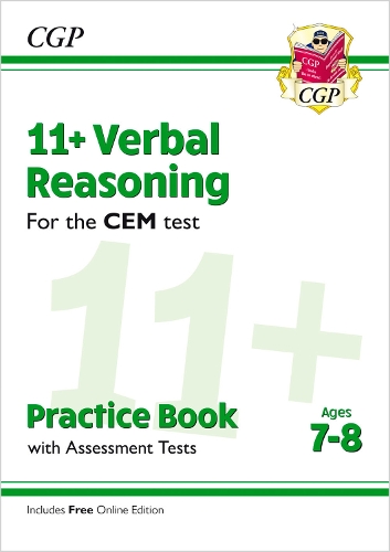 Бумажная книга «11+ CEM Verbal Reasoning Practice Book & Assessment Tests - Ages 7-8 (with Online Edition)», автор CGP Books - фото №1