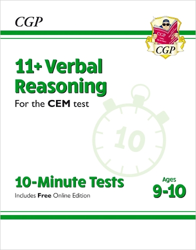 Бумажная книга «11+ CEM 10-Minute Tests: Verbal Reasoning - Ages 9-10 (with Online Edition)», автор CGP Books - фото №1