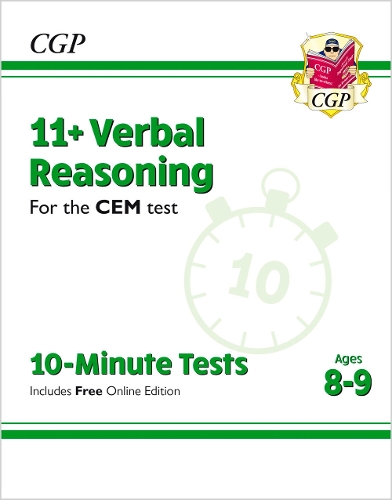 Бумажная книга «11+ CEM 10-Minute Tests: Verbal Reasoning - Ages 8-9 (with Online Edition)», автор CGP Books - фото №1