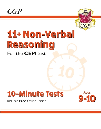 [object Object] «11+ CEM 10-Minute Tests: Non-Verbal Reasoning - Ages 9-10 (with Online Edition)», автор CGP Books - фото №1