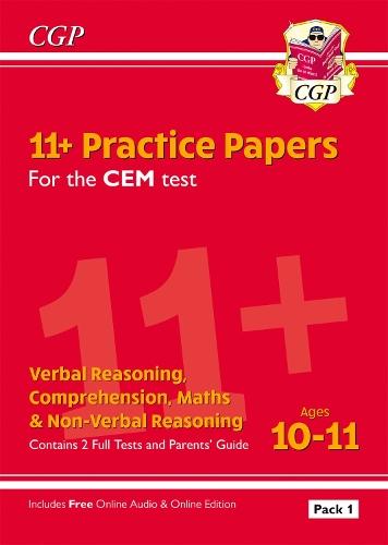 [object Object] «11+ CEM Practice Papers: Ages 10-11 - Pack 1 (with Parents' Guide & Online Edition): for the 2025 exams», автор CGP Books - фото №1