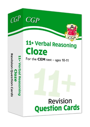 Паперова книга «11+ CEM Revision Question Cards: Verbal Reasoning Cloze - Ages 10-11», автор CGP Books - фото №1
