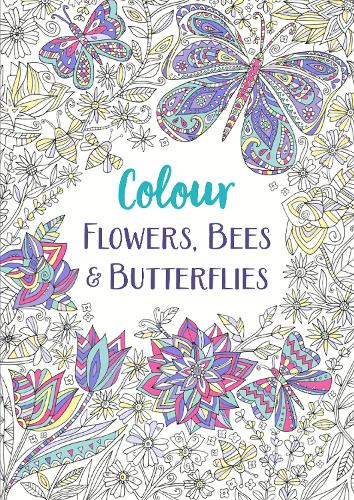 Бумажная книга «Flowers, Bees and Butterflies: A Relaxing Colouring Book», автор Майкл О'Мара Книги - фото №1