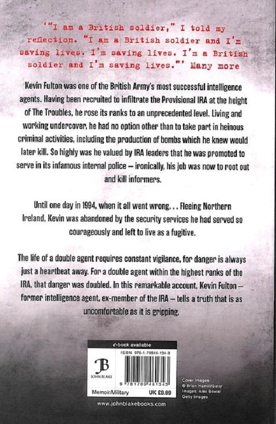 Паперова книга «Double Agent. My Secret Life Undercover in the IRA», автор Кевін Фултон - фото №1