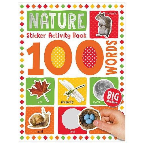 Паперова книга «100 Nature Words Sticker Activity», автор Make Believe Ideas - фото №1
