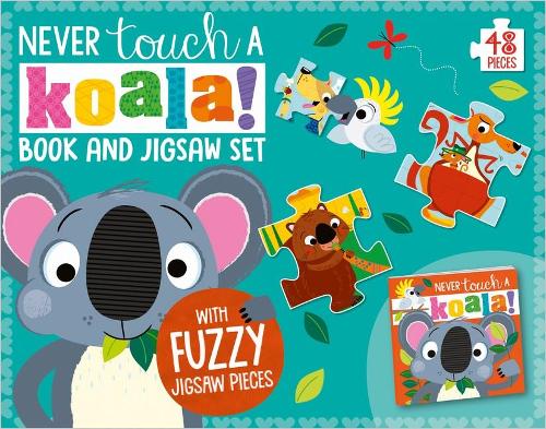 Паперова книга «Never Touch a Koala Book and Touch and Feel Jigsaw Boxset», автор Розі Грінінг - фото №1