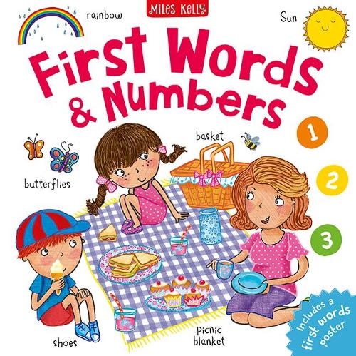 Паперова книга «First Words and Numbers», автор Сара Карпентер - фото №1