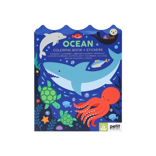 Бумажная книга «Ocean Coloring Book + Stickers», автор Пти Коллаж - фото №1