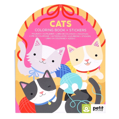 Бумажная книга «Cats Coloring Book + Stickers», автор Пти Коллаж - фото №1