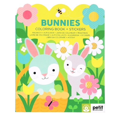 Бумажная книга «Bunnies Coloring Book + Stickers», автор Пти Коллаж - фото №1