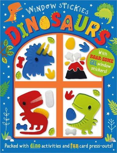 Паперова книга «Window Stickies Dinosaurs», авторів Make Believe Ideas, Патрік Бішоп - фото №1